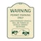 Signmission No Parking w/o Permit Warning Permit Parking Unauthorized Vehicles Alum, 24" x 18", TG-1824-23636 A-DES-TG-1824-23636 - alternate 1
